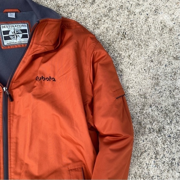 Kubota Orange Full Zip Jacket XL Orange Fleece Lined Destinations Coat - Picture 4 of 7